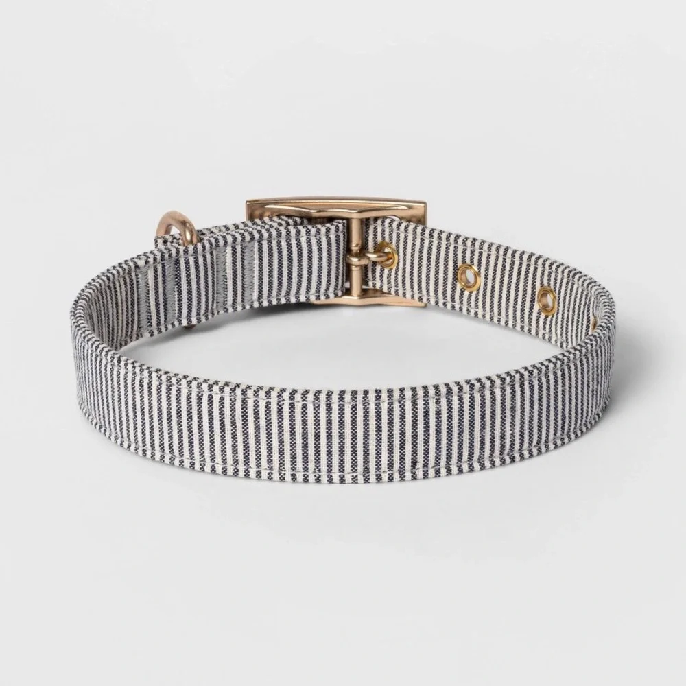 Boots + Barkley 🐾 Railroad Stripe Collar Size XS Cat Dog Buckle Closure